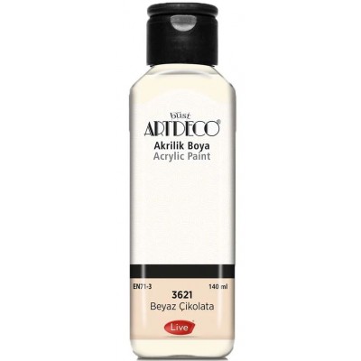 3621 BEYAZ ÇİKOLATA Artdeco Yeni Formül Akrilik Boya 140 ml
