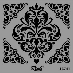 Rich Stencil Şablon 25x25cm 15741 Motif