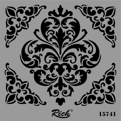 Rich Stencil Şablon 25x25cm 15741 Motif