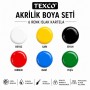 Texco Akrilik Boya Seti 6 Renk 130ml Ana Renkler