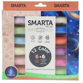 Smarta Hava ile Kuruyan Modelleme Hamuru Seti (25grx12 adt) MAGIC SET