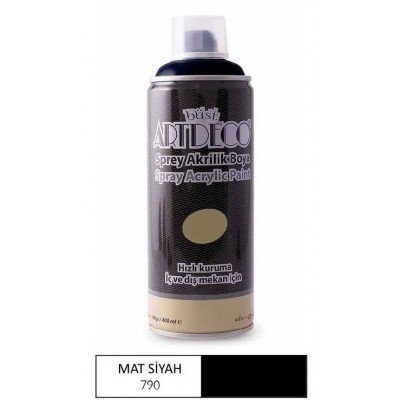 Artdeco SPREY Akrilik Boya MAT SİYAH 400ml
