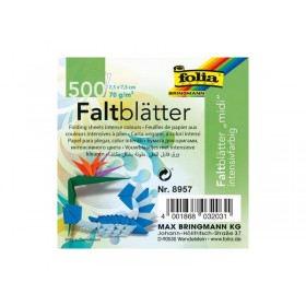 Folia Origami Kağıdı Midi 7.5x7.5 cm. 10 Renk 500 Adet