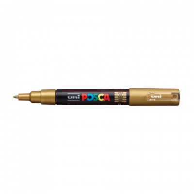 Uni Posca PC-1M Boyama Markörü 0.7 mm METALİK ALTIN