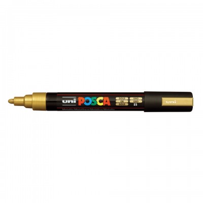 Uni Posca PC-5M Boyama Markörü 1.8-2.5 mm METALİK ALTIN