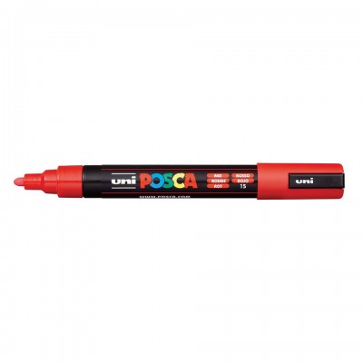 Uni Posca PC-5M Boyama Markörü 1.8-2.5 mm KIRMIZI