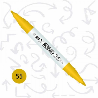 Rich Art-X Akrilik Marker Kalem Çift Uçlu 1mm-6mm DUO 55