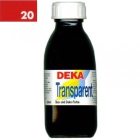 Deka Transparent 125 ml Cam Boyası 02-20 Karmin (Koyu Kırmızı)