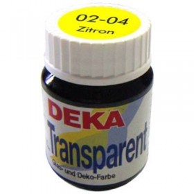 Deka Transparent 25 ml Cam Boyası 02-04 Zitron (Açık Sarı)