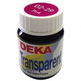 Deka Transparent 25 ml Cam Boyası 02-29 Pink (Pembe)
