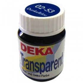 Deka Transparent 25 ml Cam Boyası 02-53 Dunkelblau (Koyu Mavi) 