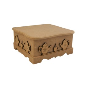 Dekoratif Fincanlı Çay Kutusu 23x21x10cm KT-46 Fincanlı Çay Kutusu